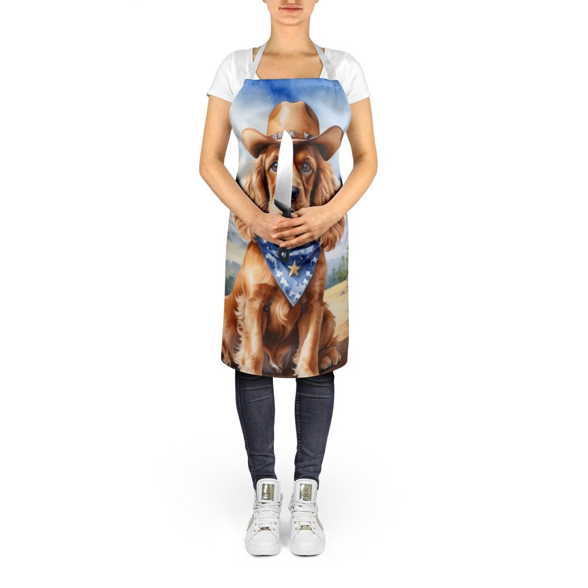 Cocker Spaniel Cowboy Welcome Apron 27 in x 30 in