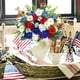 thumbnail image 4 of Independence Day Simulation Bouquet Decoration,Tabletop Staircase Wedding Arrangement,Silk Rose Peony Floral Centerpiece, 4 of 5