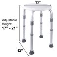 thumbnail image 2 of FSA/HSA Eligible, Vaunn Medical Tool-Free Assembly Adjustable Shower Stool Tub Chair and Bathtub Seat Bench with Anti-Slip Rubber Tips for Safety and Stability, 2 of 4
