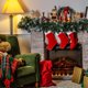 thumbnail image 3 of Matsuzay Calcetín colgante de Navidad de 6/10 Uds., adornos colgantes de Navidad, bolsas rojas, adorno colgante para árbol de Navidad, decoraciones de Kits de decoración para fiestas No.02 Matsuzay HA008837-02, 3 of 6