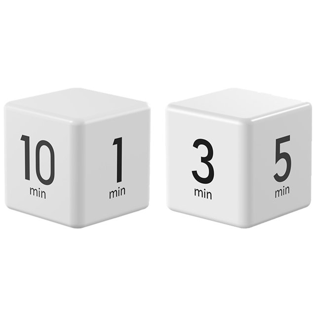 FLhrweasw Temporizadores Temporizador cubo Temporizador gestión recordatorio cuenta atrás (Blanco 1-10 min)