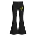 thumbnail image 4 of Girls Uniform Pants Size 10 Flare Pants High Waisted Bell Bottoms School Uniform Outfits Back To School Clothes Black, 4 of 4