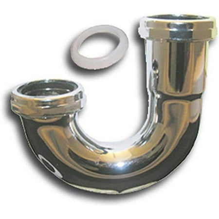 Lasco Fittings J-Bend Chrome Plated Brass Pipe - 1-1/2 In O.D Silver