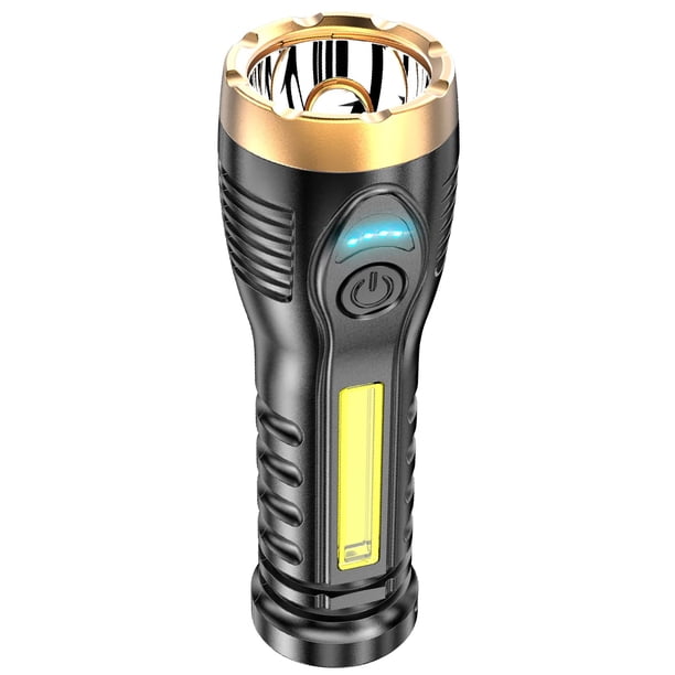 Linterna Portátil Con Batería De 1200 Mah, 4 Modos De Iluminación, Linterna Ajustable, Ipx6, Resistente Al Agua, Para Acampar Y Buscar Monstrate HA017723-00