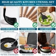 thumbnail image 4 of Caannasweis Small Wooden Non-Stick Heat Resistant Silicone Cooking Utensil Set, 44 pcs, 4 of 7