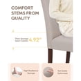 thumbnail image 6 of EOP Modern Upholstered Parsons Dining Chairs Set of 6, Line Fabric Farmhouse Kitchen Chairs, High-Back Dining Side Chairs with Solid Wood Legs for Dinner, Restaurant, Beige, 6 of 7