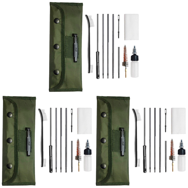12 Unids/set Kit Limpieza Pistola Limpiador Juego Cepillos para Rifle .22LR .223 .257
