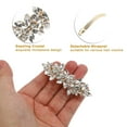 thumbnail image 5 of Unique Bargains Rhinestone Hair Clips Flower Hair Barrettes French Hairpins Hair Clip for Women s Gold Tone, 5 of 7