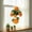 Yellow, variant on Hanging Artificial Geranium Flower With Pot, Orange Fake Floral Decor, Waterproof Plastic Hanging Plant for Balcony Window, 16.54in Yellow