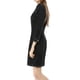 thumbnail image 3 of Vestido de mezclilla para mujer INSPIRE CHIC, con mangas 3/4, botones, mini vestido de camisa de mezclilla, color negro, 3 of 8