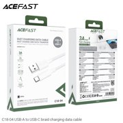 C18-04 USB-A to USB-C braid charging data cable