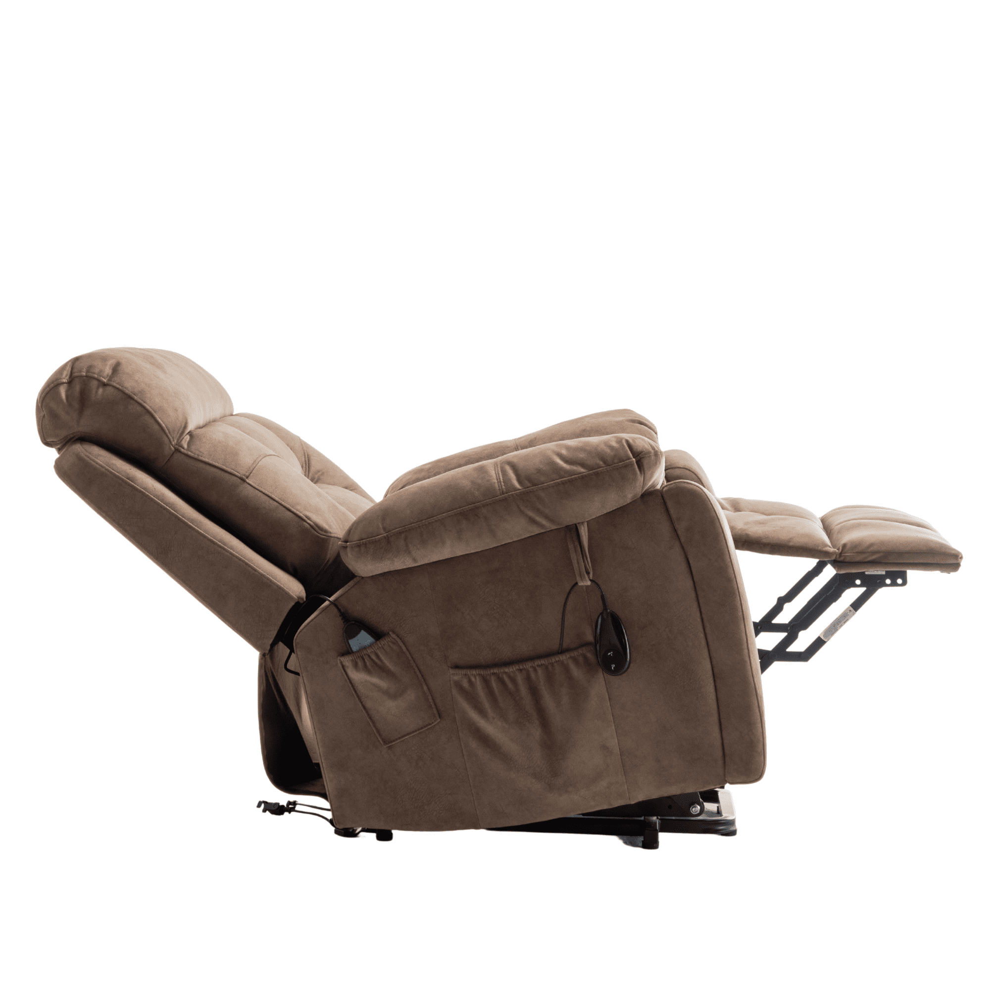 JUUXO Oversized Lift Recliner Chair, Electric Recliner Chairs for Adults Big Man Power Lift Reccliner Chair with Heated Massage & Hidden Cup Holder
