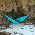 thumbnail image 5 of Vivere Nylon Double Parachute Camping Hammock - Turquoise and Chocolate, 5 of 8