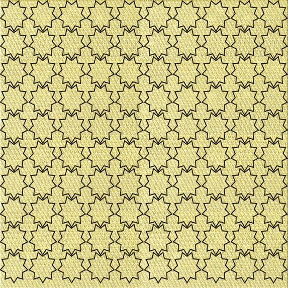 Ahgly Company Indoor Square Patterned Caramel Brown Area Rugs, 5' Square