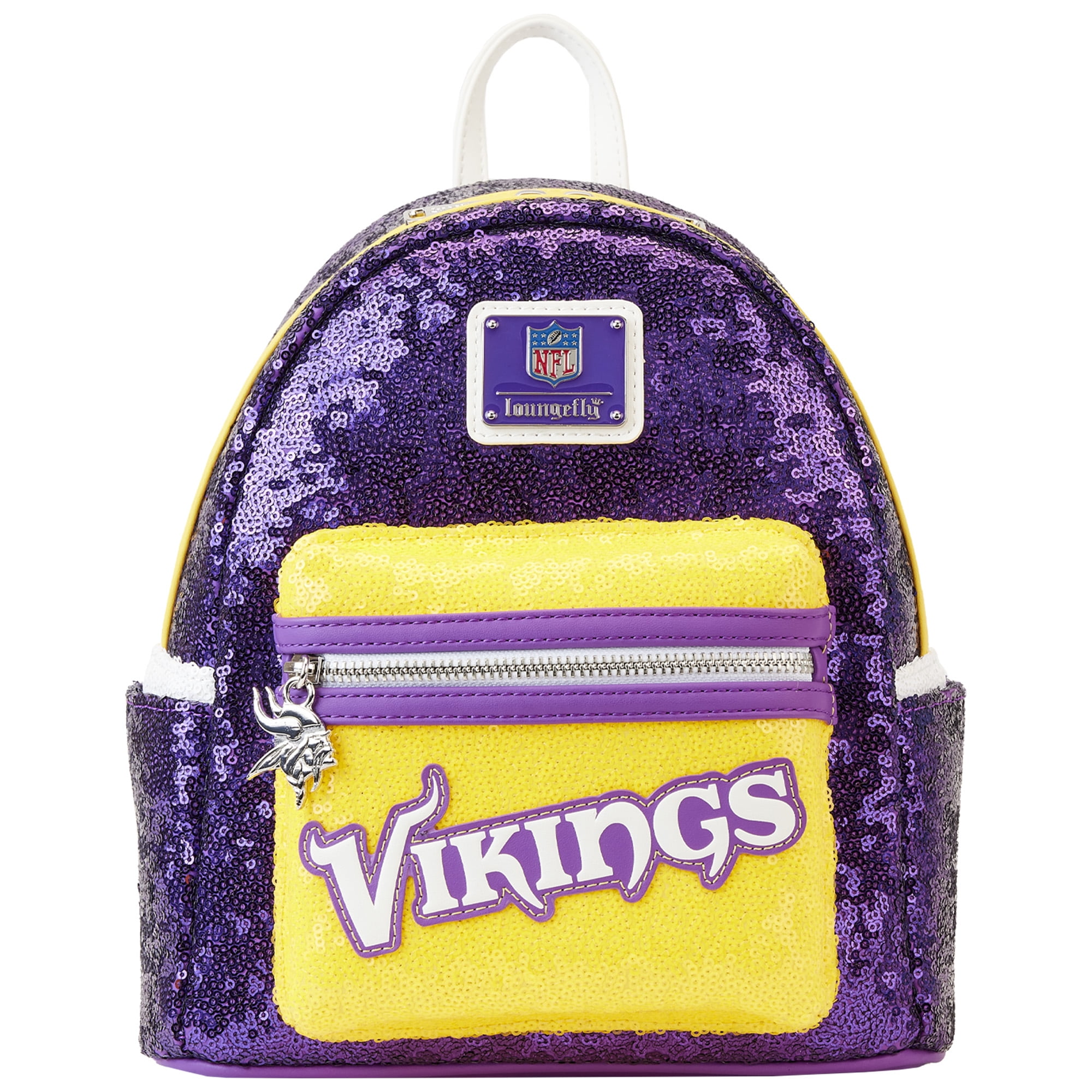 【Lounge Fly】NFL Los Angeles Chargers Sequin Mini Backpack Loungefly Los Angeles Chargers Sequin Mini Backpack