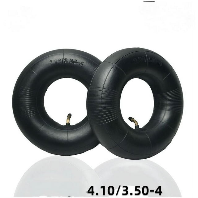 Heavy Duty Inner Tube for 4.10/3.50-4 Inch Wheels, Universal Fit Angle Valve Replacement for High Pressure Washer Compatibility and Durable Rubber Construction