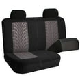 thumbnail image 4 of FH Group Travel Master Seat Covers Airbag Ready & Rear Split 4 Headrests Full Set Black and Gray, 4 of 6