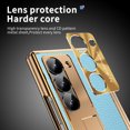 thumbnail image 6 of Allytechgroup Galaxy Z Fold 6 Case with Screen Protector, S Pen Holder Kickstand Camera Lens Protector Hinge Protection Shockproof Phone Case for Samsung Galaxy Z Fold 6, Gold+Blue, 6 of 7