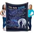 thumbnail image 6 of to My Son Gifts from Mom Dad, Blanket Gifts for Son from Mother Father, Gifts for Christmas Birthday New Year Graduation Throw Bed Blanket, 6 of 6