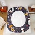 thumbnail image 5 of Homewish Cute Cartoon Kitten Bed Sheets,Kawaii Puppy Cat King Sheets,Bhappy Halloween Spooky Castle Sheet Set For Girl Boys,Ultra Soft Room Decor,4-Piece, 5 of 7