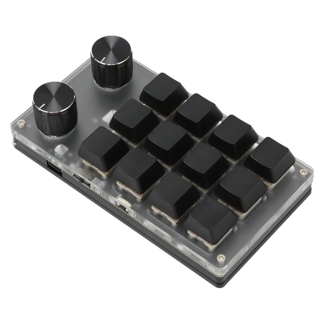 Mini Teclado, Diseño de Perilla, Interruptor Rojo, Teclado Mecánnico, Teclado Ergonímico Programable Con USB Con Cable, Bt Inalmbrico para Juegos, Medios de Oficina