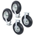 thumbnail image 1 of 4PCS neumático de 12IN CASTER (2PCS SWIVEL + 2PCS RIGID), rueda de ruedas, cubo de acero con rodamientos de bolas, 1 of 5