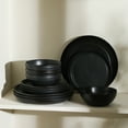 thumbnail image 6 of Stone Lain Elio 12-Piece Dinnerware Set Stoneware, Black, 6 of 6