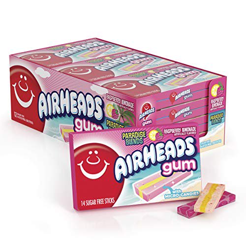 Airheads Candy Sugar Free Chewing Gum Raspberry Lemonade 14 Sticks 12 Pack Walmart Com Walmart Com