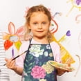 thumbnail image 3 of Pioneer Flower Floral Print Pattern Kids Aprons for Girls and Boys,Adjustable Neck Strap Toddler Aprons for Kids Cooking Baking, 3 of 7