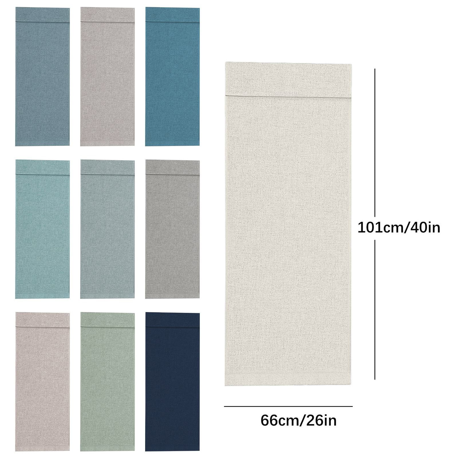 26x40 Inch 1Pcs Door Curtains Linen Textured Privacy Door Blinds Adhesive Curtain Darkening Window Curtains for Bedroom Home Framed Textiles Decor Home for Home Office Farmhouse Bathroom Decorations