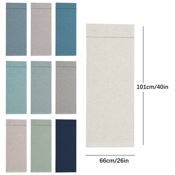 100% Linen Blackout French Door Curtains, Modern Farmhouse Privacy Door Window Curtains, Room Darkening Blinds, Shades for Bedroom Decor, 1 Panel, Natural