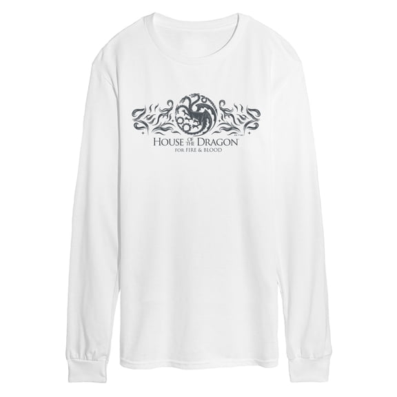 House of the Dragon - For Fire and Blood Dragon Men's Long Sleeve Graphic T-Shirt
