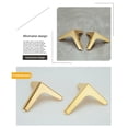 thumbnail image 4 of Riwesomey 4 piezas hogar sofá de centro gabinete pierna sala de estar dormitorio moderno Triangular patas muebles accesorios Hardware Suministros de soldadura Plata 15cm, 4 of 6