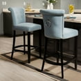 thumbnail image 2 of Safavieh Addo Classic Glam Ring Bar Stool with Footrest, 2 of 7