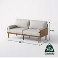 thumbnail image 4 of Zinus Denzel 68 inch 3 Seat Bamboo Sofa, 4 of 9
