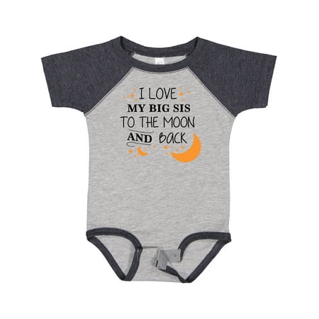 

Inktastic I Love My Big Sis to the Moon and Back Gift Baby Boy or Baby Girl Bodysuit