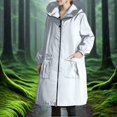 thumbnail image 4 of shqvo Extra Length Raincoats for Womens Waterproof Lightweight Hooded Windbreaker Rain Jacket Outdoor Poncho with Pockets, 4 of 7