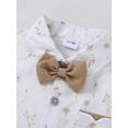thumbnail image 2 of CARETOO Toddler Infant Boy Clothes Formal Suit Short Sleeves Shirt Suspender Pants Bowtie 3pcs Set, 2 of 16