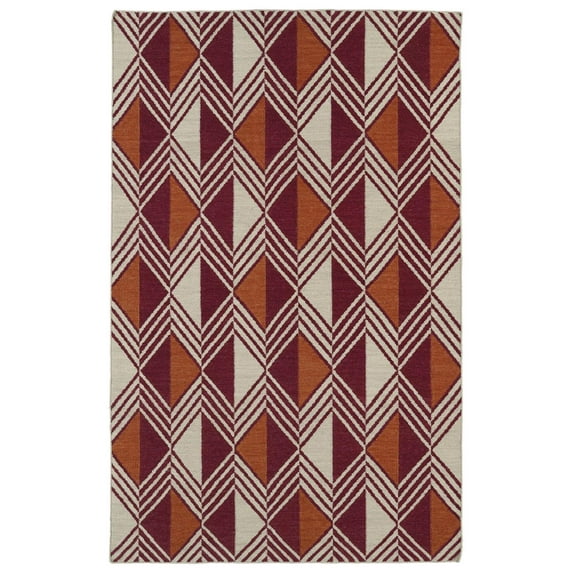 Kaleen Nomad Nom06 Rug In Red - (8 Foot SQR)