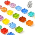 thumbnail image 3 of 24Pcs Colorful Fridge Magnets,0.59*0.59In Refrigerator Magnets,Strong Holding Power,Crystal Glass Magnets for Home Kitchen Locker Office Supplies, 3 of 5