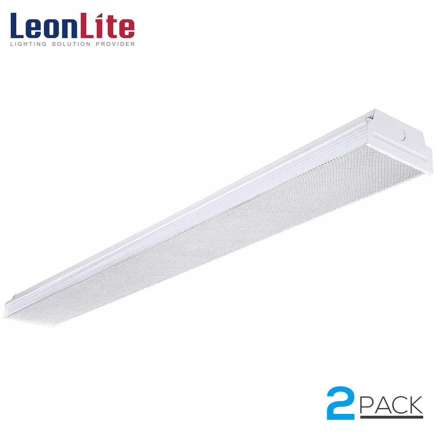 LEONLITE 2 Pack 4ft 40W LED Shop Light Wraparound, LED Ceiling Light for Work, Garage, LED