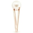 thumbnail image 3 of ANGARA Solitaire Freshwater Cultured Pearl Split Shank Ring in 14K Rose Gold for Women | June Birthstone, Birthday, Anniversary, Jewelry Gift for Women | Pearl Ring, 3 of 9