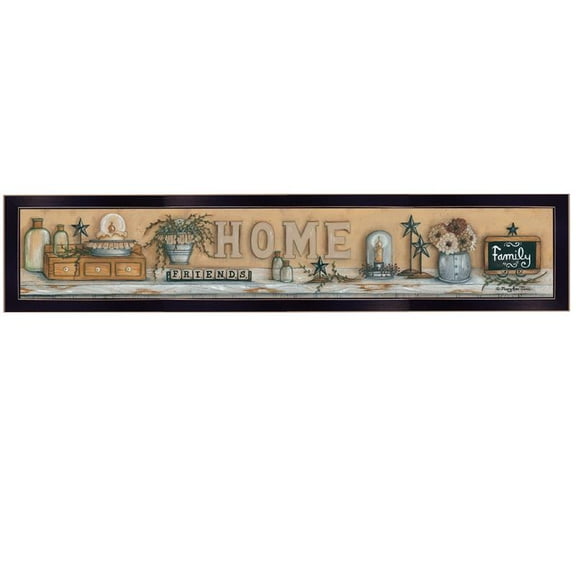 TrendyDecor4U Where Family And Friends Gather Framed Print MARY466-712