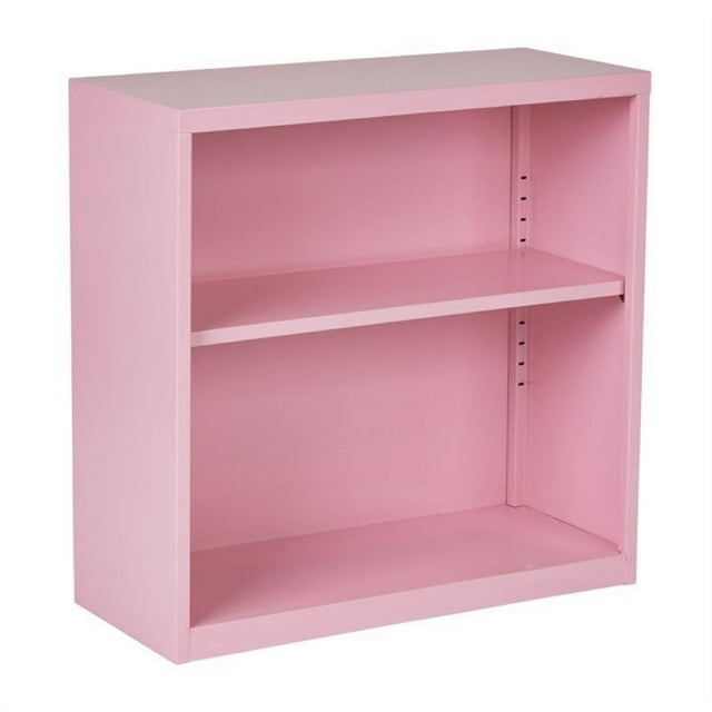 Scranton & Co Bibliothèque en Métal à 2 Tablettes, Rose