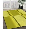thumbnail image 3 of Ahgly Tapis Rond Lavable en Machine Intérieur Transitionnel Jaune Canari, 4 Pieds Rond, 3 of 7