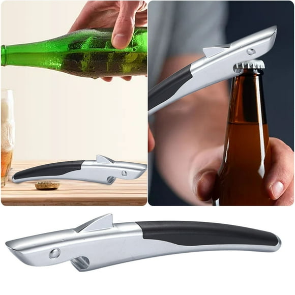New Fish Shaped Opener Alloy Kitchen Gadget 6.77 Inch Oktoberfest Father Cork Crafts Opener Set Bottle Warmer 5 in 1 O Clock Can And Bottle Openers Hand Held Wall Bottle Cap Opener Opener with Stand