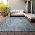 thumbnail image 6 of Addison Rugs Chantille Indoor/Outdoor Traditional Oriental Teal Washable Rectangle Rug, 2'6" x 3'10", 6 of 6
