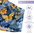 thumbnail image 4 of Womens High Waisted Flower Butterfly Running Shorts 2 in 1 Athletic Shorts Gym Workout Shorts with Pocket M, 4 of 7