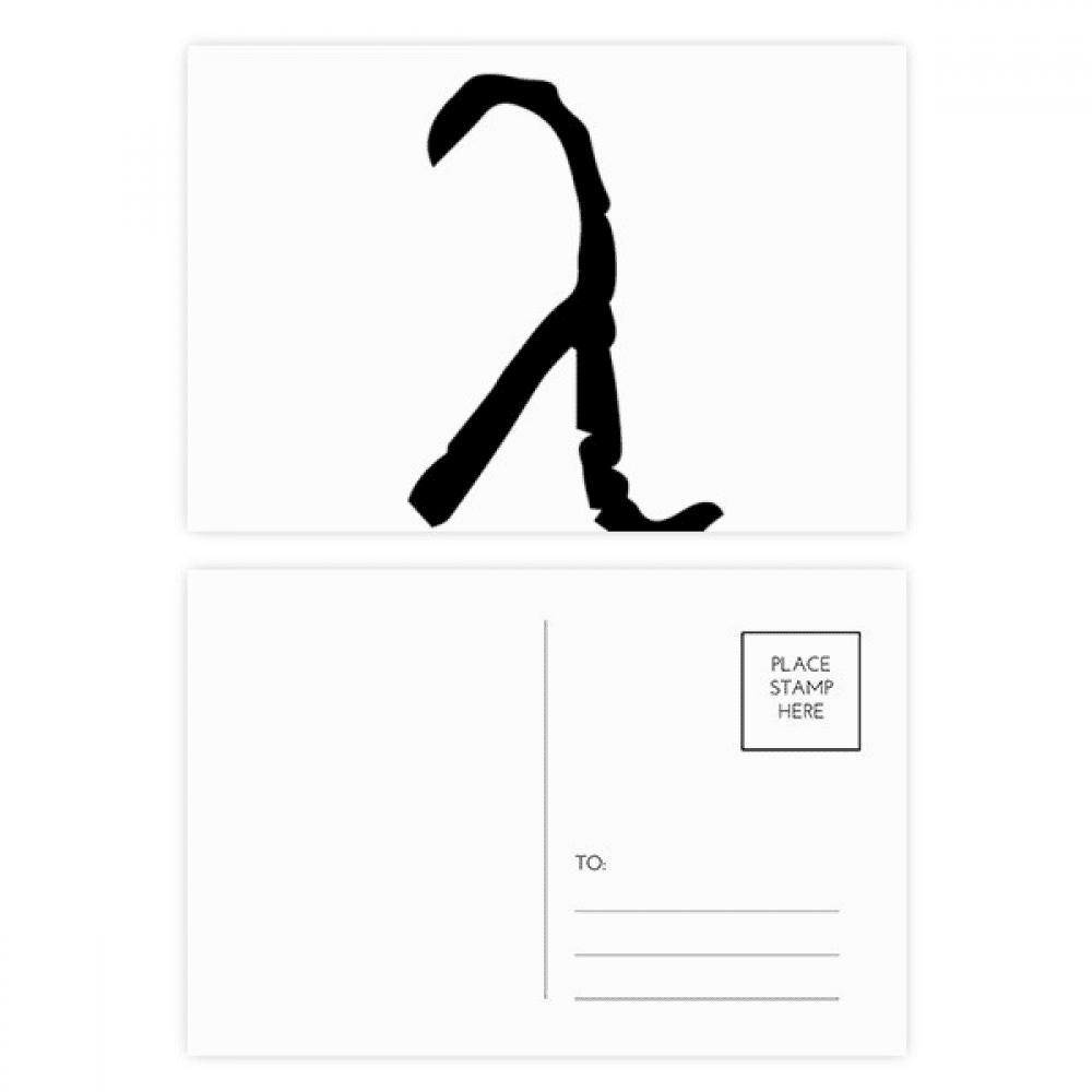 greek alphabet lambda black postcard set birthday mailing thanks greeting card