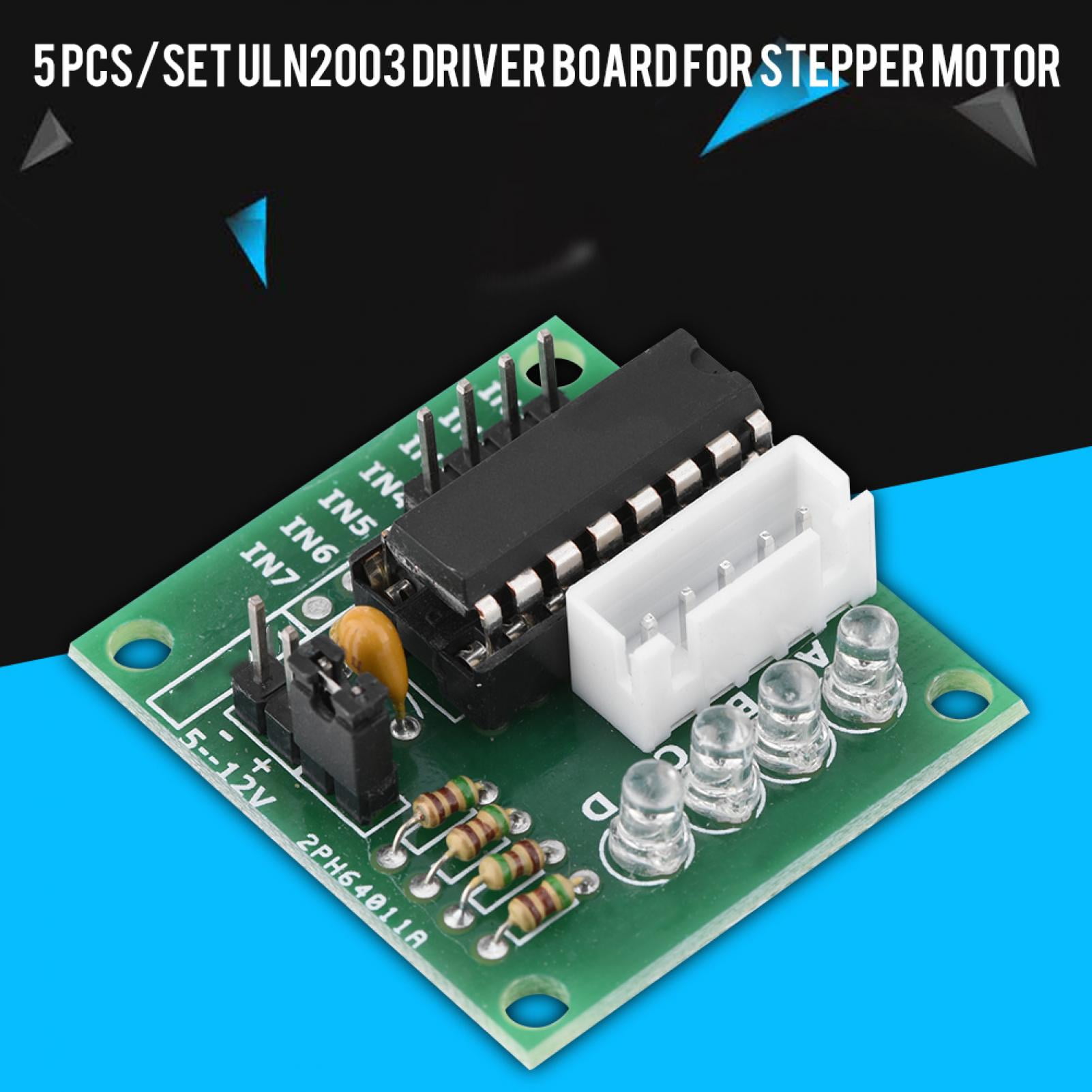 5 pcs/Set ULN2003 Driver Controller Board Stepping Module Electric Motor Control Module for 4 Phrase Stepper Motor Motor Driver Board
